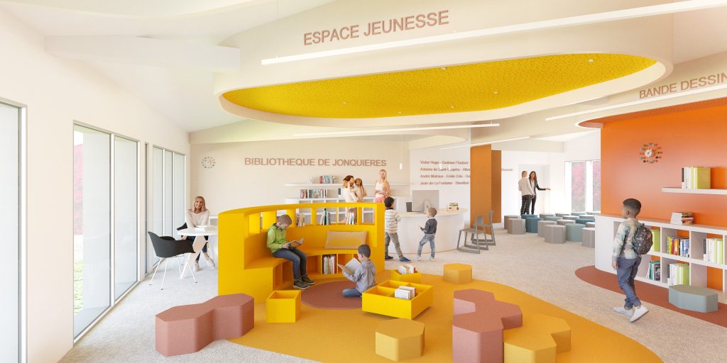 Réhabilitation bibliothèque espace associatif Jonquières